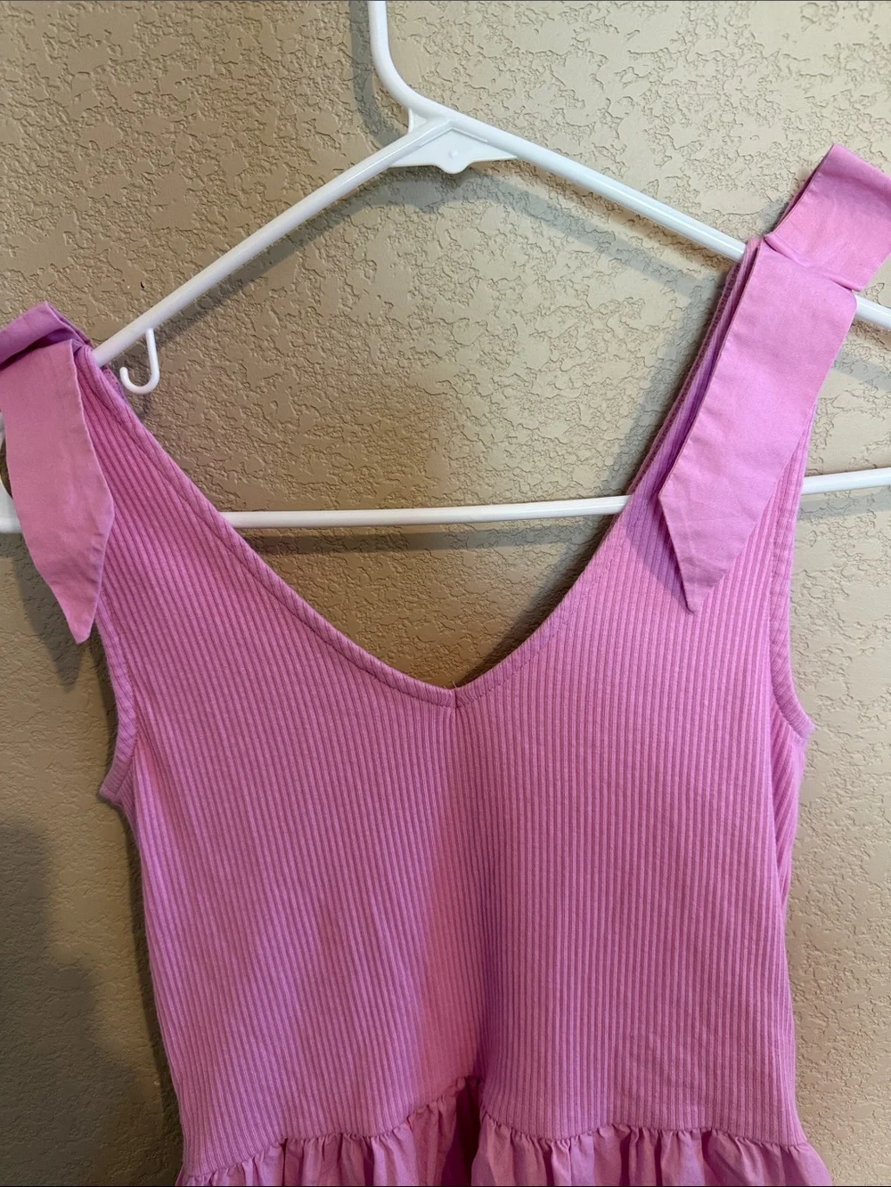J.Crew Factory Pink Tie-Shoulder Maxi Dress – Size XS bubblegum pink - Picture 7 of 8